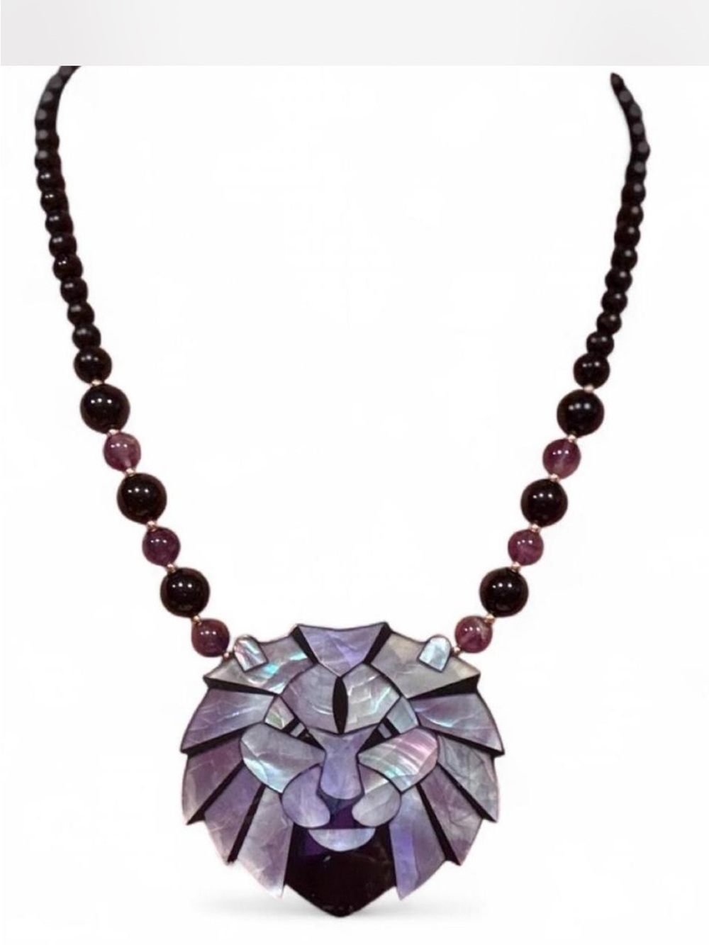 Lee Sands 1970's Vintage Lion Head Necklace